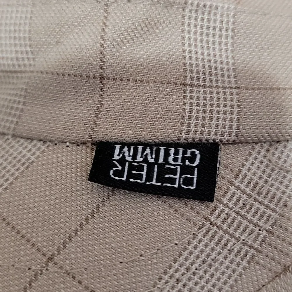Peter Grimm. Reininger. Newsboy Hat. Tan Plaid. Vintage. OSFA. EUC - Picture 11 of 11